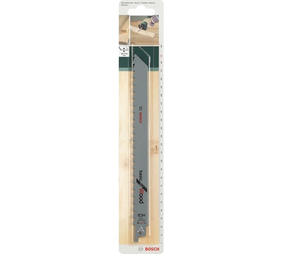 Полотно сабельное по дереву S1111К (228 мм; 3 TPI; 2 шт.) Bosch 2609256700