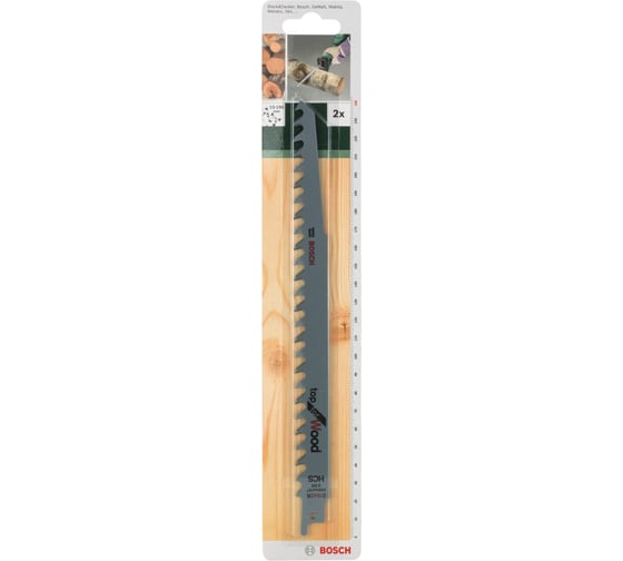 Полотно сабельное по дереву S1542K (240 мм; 3 TPI; 2 шт.) Bosch 2609256703 1