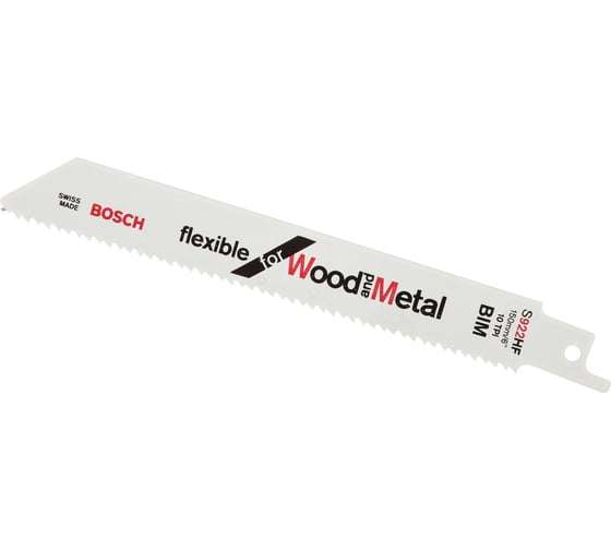 Полотно сабельное по дереву и металлу S922HF (152 мм; 10 TPI; 2 шт.) Bosch 2609256711