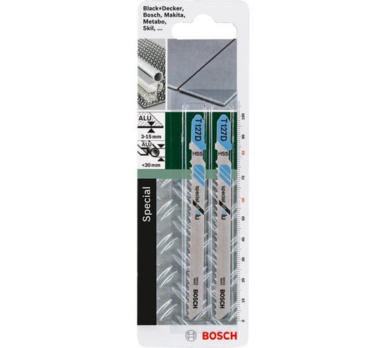 Полотно для лобзика по металлу T127D (100 мм; 8 TPI; 2 шт.) Bosch 2609256736