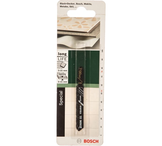 Полотно для лобзика по керамике T118AHM (76 мм) Bosch 2609256739