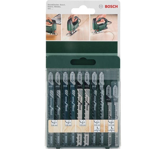 Набор пилок для лобзика по дереву 10 шт. Bosch 2609256744