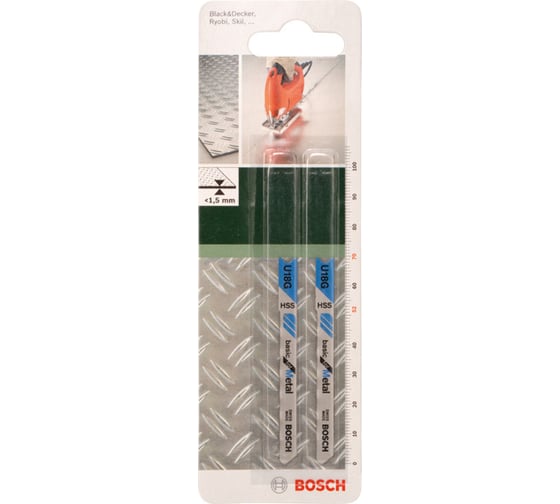 Полотно для лобзика по металлу U18G (70 мм; 36 TPI; 2 шт.) Bosch 2609256767