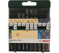 Набор пилок для лобзика по дереву и  металлу 10 шт. Bosch 2609256775