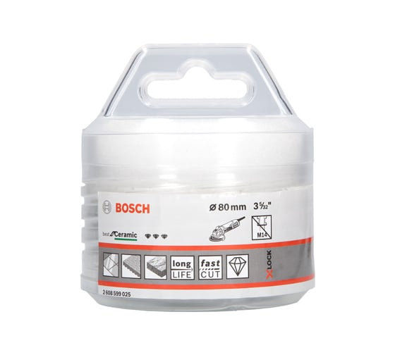 Алмазная коронка Dry Speed X-LOCK 80 мм Bosch 2608599025