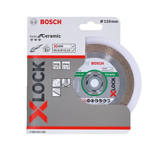 Диск алмазный Best for Ceramic X-LOCK (110х22.2 мм) Bosch 2608615162 1