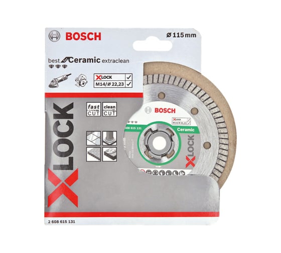 Диск алмазный Best for Ceramic Extraclean X-LOCK (115х22.2 мм) Bosch 2608615131