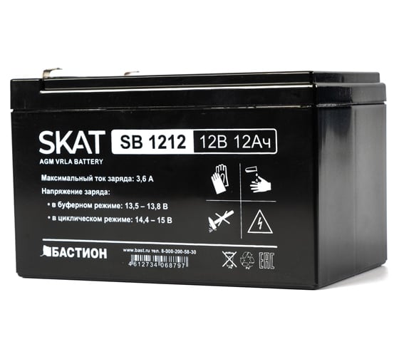 Аккумулятор свинцово-кислотный SKAT SB 1212 Бастион 2535
