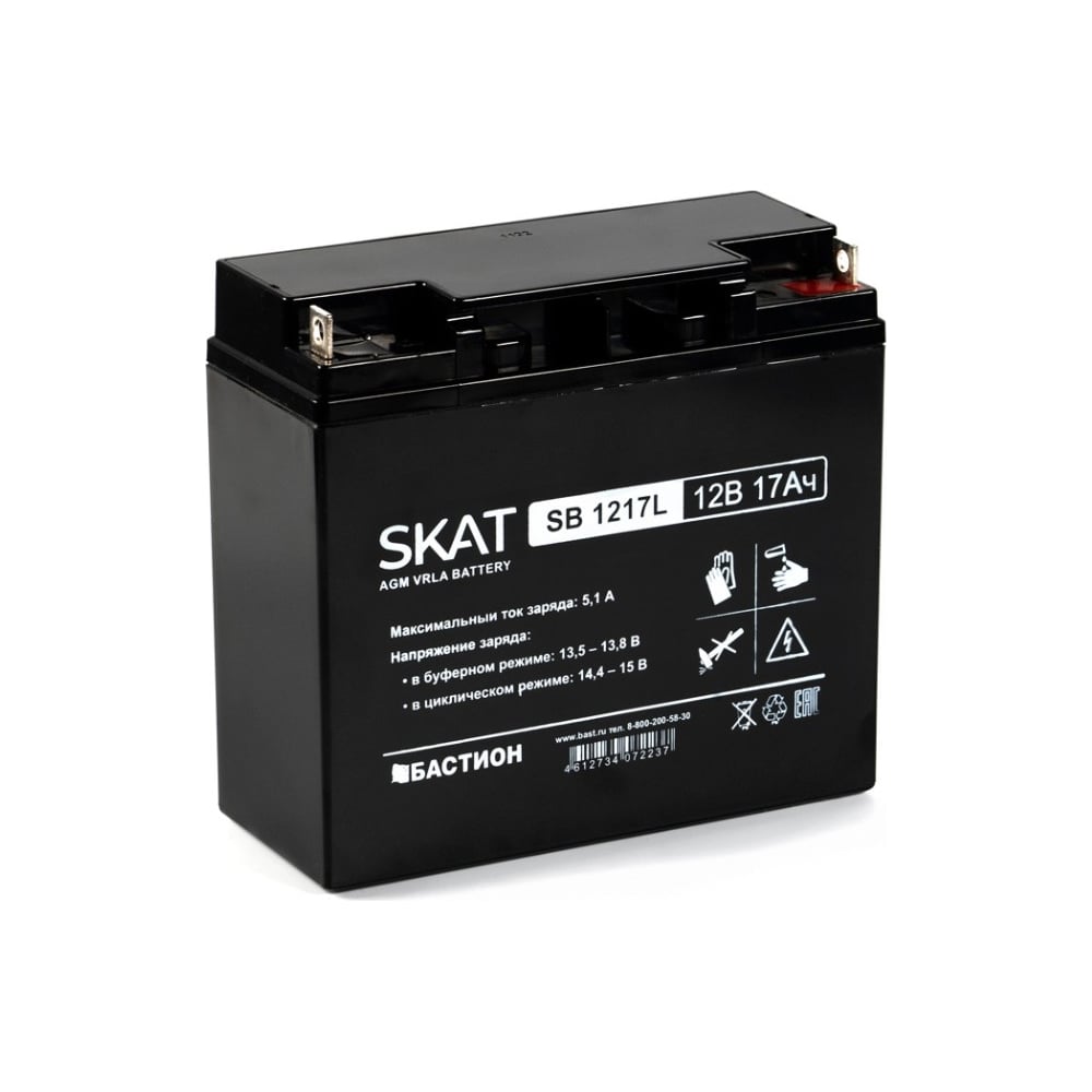 Аккумулятор свинцово-кислотный SKAT SB 1217L Бастион 2544 - выгодная ...