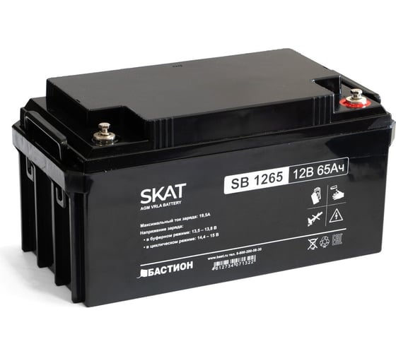 Аккумулятор свинцово-кислотный SKAT SB 1265 Бастион 2541 1