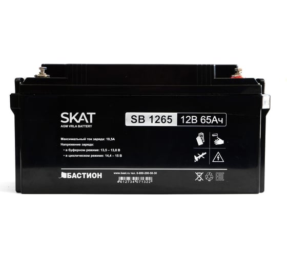 Аккумулятор свинцово-кислотный SKAT SB 1265 Бастион 2541