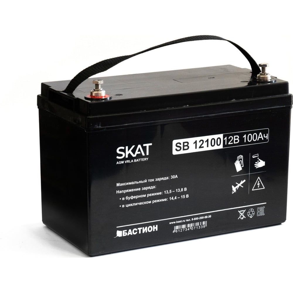 Аккумулятор свинцово-кислотный SKAT SB 12100 Бастион 2542 - выгодная ...