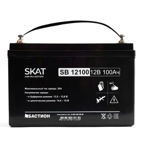 Аккумулятор свинцово-кислотный SKAT SB 12100 Бастион 2542