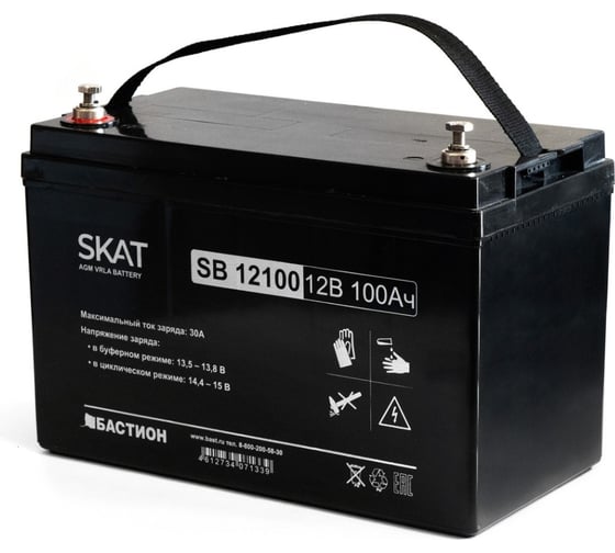 Аккумулятор свинцово-кислотный SKAT SB 12100 Бастион 2542