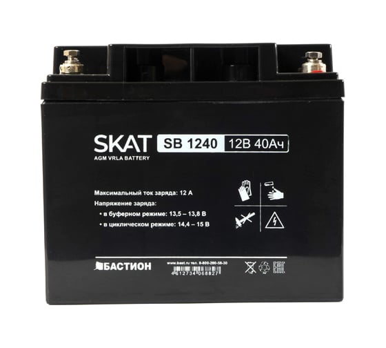 Аккумулятор свинцово-кислотный SKAT SB 1240 Бастион 2538