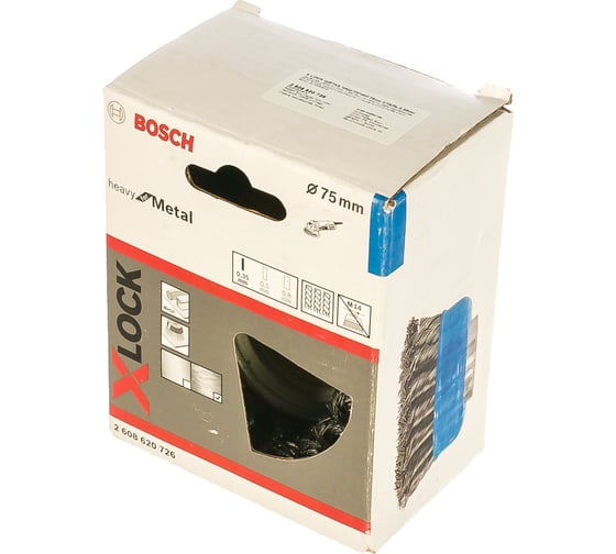 Щетка чашечная пучки X-LOCK (75 мм; сталь; 0.35 мм) Bosch 2608620726