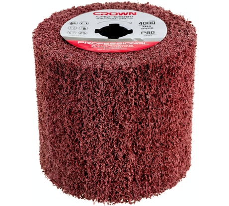 Щетка абразивная 110х100х19 мм, Р80 CROWN CAQ-S11080