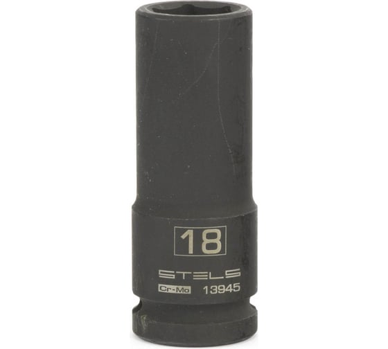 STELS Головка ударная удлиненная шестигранная, 18 мм, 1 2", CrMo 13945 1