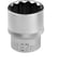 Головка торцевая 1/2", 27 мм, 12-гранная, CrV, под квадрат STELS 13671 1