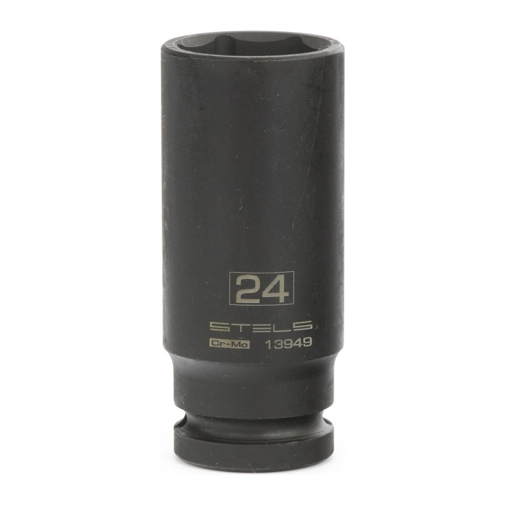 Головка ударная удлиненная шестигранная, 24 мм, 1/2", CrMo STELS 13949 ...