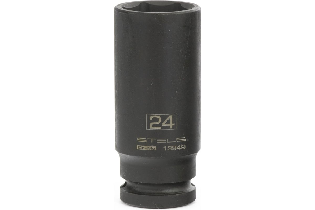 Головка ударная удлиненная шестигранная, 24 мм, 1/2", CrMo STELS 13949 ...