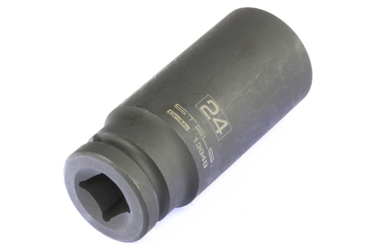 Головка ударная удлиненная шестигранная, 24 мм, 1/2", CrMo STELS 13949 ...