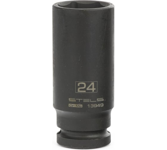 Головка ударная удлиненная шестигранная, 24 мм, 1/2", CrMo STELS 13949 1