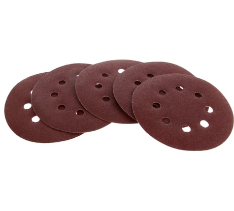 Круг абразивный шлифовальный (5 шт; 125 мм; P80; 8 отв) КЕДР 54676