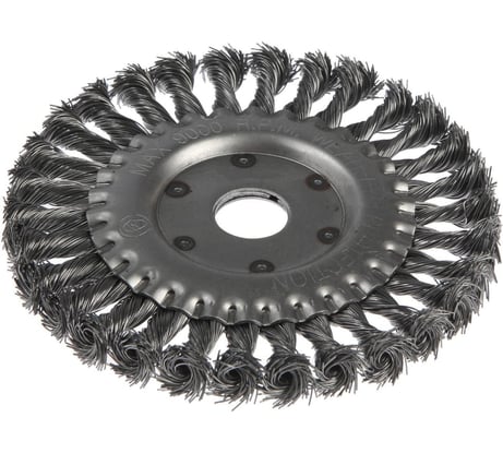 Щетка металлическая крученая проволока, плоская 150х22.2 мм для УШМ ЛОМ 2767947