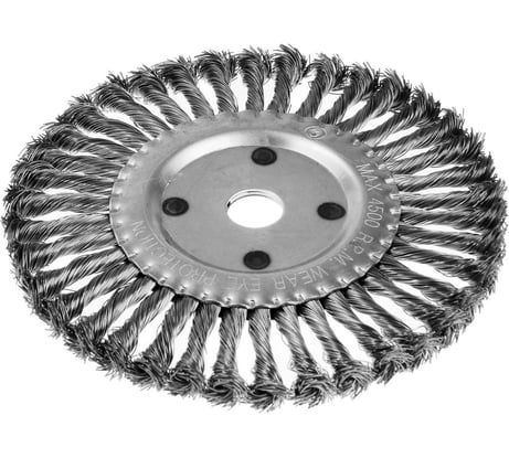 Щетка металлическая крученая проволока, плоская 200х22.2 мм для УШМ ЛОМ 2767949