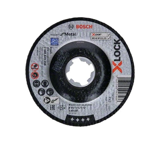 Диск отрезной со смещенным центром Expert for Metal X-LOCK (115x2.5x22.23 мм; прямой) Bosch 2608619256 1