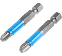 Биты намагниченные, сталь CrV, PH3x50 мм, 2 шт ТУНДРА 1414793