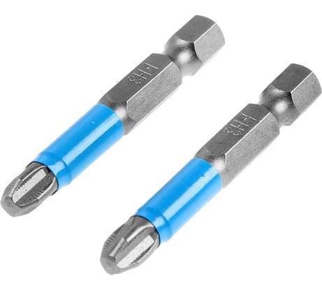 Биты намагниченные, сталь CrV, PH3x50 мм, 2 шт ТУНДРА 1414793