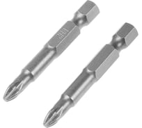 Биты намагниченные, сталь CrV, PH2x50 мм, 2 шт ТУНДРА 1414792