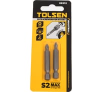 Набор вставок бит торцевых 1/4", Phillips, PH1, 50 мм, 2 шт TOLSEN 20312