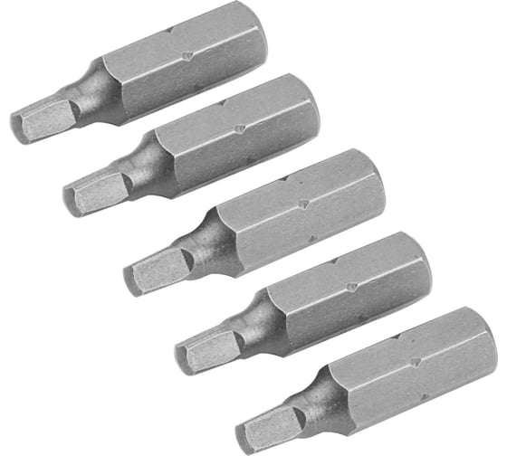 Набор вставок бит торцевых 1/4", Square, №2, 25 мм, 5 шт TOLSEN 20280 1