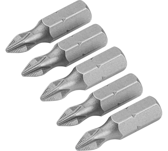 Набор вставок бит торцевых 1/4", Phillips, PH2, 25 мм, 5 шт TOLSEN 20271 1