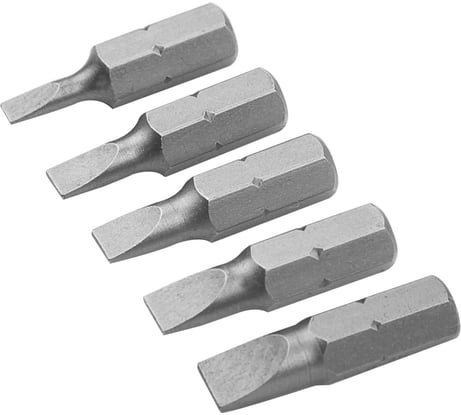 Набор вставок бит торцевых 1/4", Slotted, 3-6.5 мм, 25 мм, 5 предметов TOLSEN 20285