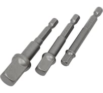 Набор переходников 1/4"DR, 3/8"DR, 1/2"DR, 3 предмета TOLSEN 77864