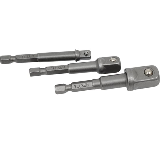 Набор переходников 1/4"DR, 3/8"DR, 1/2"DR, 3 предмета TOLSEN 77864
