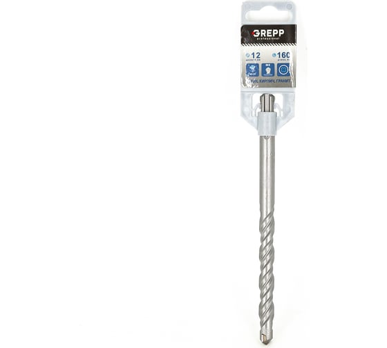Бур SDS-plus 12х160 мм, 2-х гранный наконечник с твердосплавной напайкой YG8C GREPP 103-12160