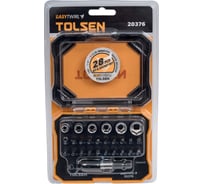 Набор вставок бит 1/4", PH, PZ, Hex, Torx, Slotted, TorxTR, 28 предметов TOLSEN 20376