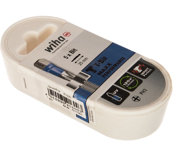 Биты T-Bit PH3x25 BOX, 5 шт. WIHA 41600