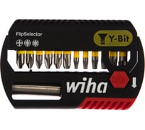 Набор бит, органайзер FlipSelector Y-Bit 25, 25 мм PH/PZ/TORX/Битодержатель, 13 шт. WIHA 41827