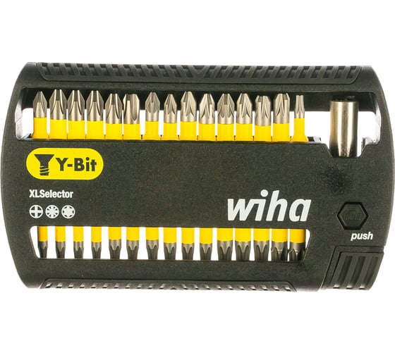 Набор бит, органайзер XLSelector Y-Bit 25, PH/PZ/TORX/Битодержатель, 31 шт. WIHA 41832