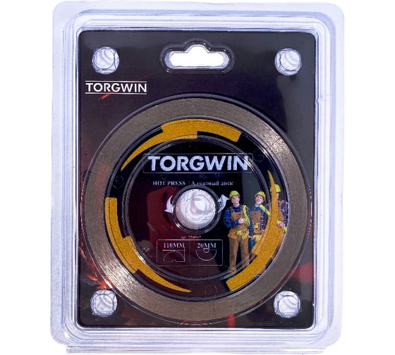 Алмазный диск со сплошной кромкой HOT PRESS 110х20х8 мм TORGWIN T540367