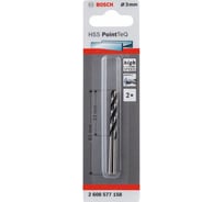 Сверло спиральное по металлу PointTeQ (2 шт; 3х33х61 мм) Bosch 2608577158