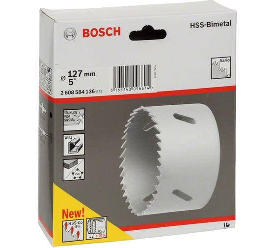 Коронка HSS-Bimetall 127 мм Bosch 2608584136