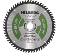 Диск пильный Industrial Дерево (255x30 мм; 60Т) Hilberg HW256 15947991