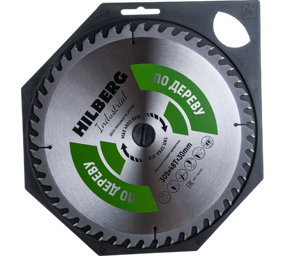 Диск пильный Industrial Дерево (305x30 мм; 48Т) Hilberg HW305